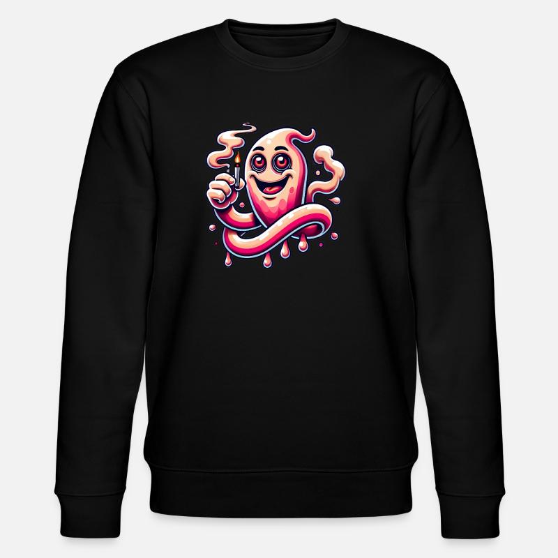 Drôle Stoner Ghost Cartoon Design - Sweat bio CHANGER Stanley/Stella Unisexe - noir