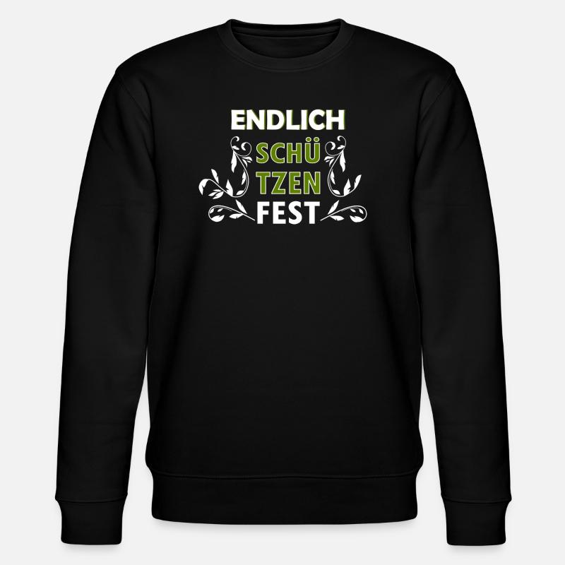 Endlich Schützenfest - Stanley/Stella Unisex Bio-Sweatshirt CHANGER  - Schwarz