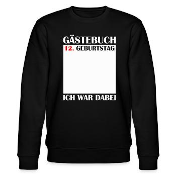 12. Geburtstag Mädchen 12 Jahre Jungen Geschenk - Stanley/Stella Unisex Bio-Sweatshirt CHANGER  - Schwarz - Vorne - Nik (191cm) & Marisol (170cm)