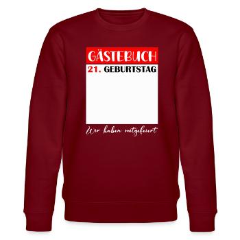 21e anniversaire femmes 21 ans hommes cadeau - Sweat bio CHANGER Stanley/Stella Unisexe - bordeaux - Devant - Nik (191cm) & Marisol (170cm)