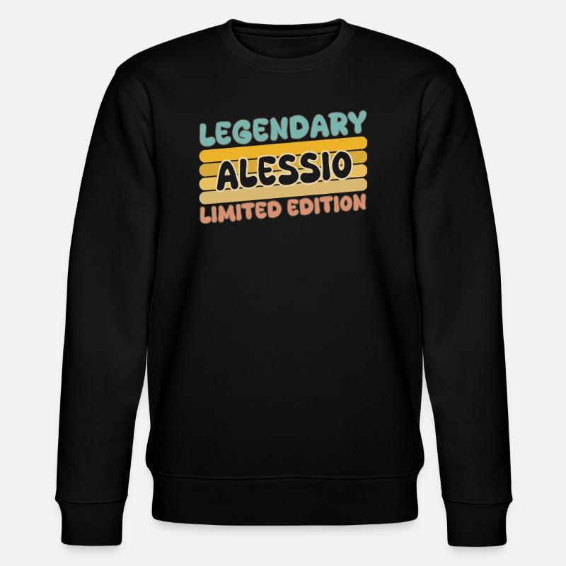 Name Alessio - Stanley/Stella Unisex Bio-Sweatshirt CHANGER  - Schwarz