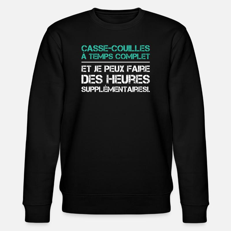 Vollzeit-Draufgänger - Stanley/Stella Unisex Bio-Sweatshirt CHANGER  - Schwarz