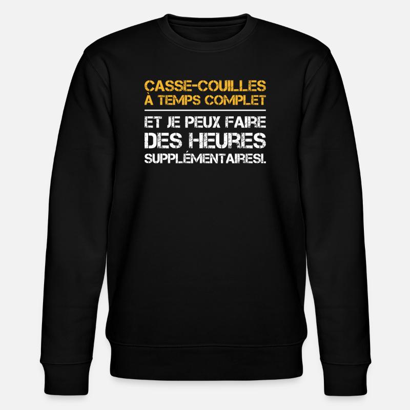 Vollzeit-Draufgänger - Stanley/Stella Unisex Bio-Sweatshirt CHANGER  - Schwarz