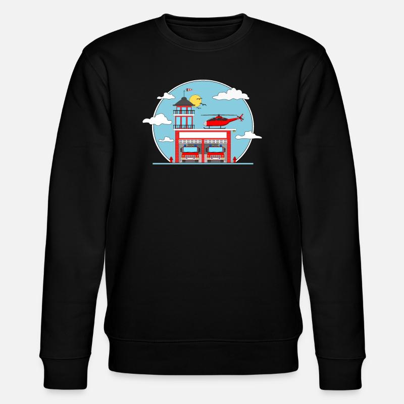 Caserne de pompiers sans lettrage - Sweat bio CHANGER Stanley/Stella Unisexe - noir
