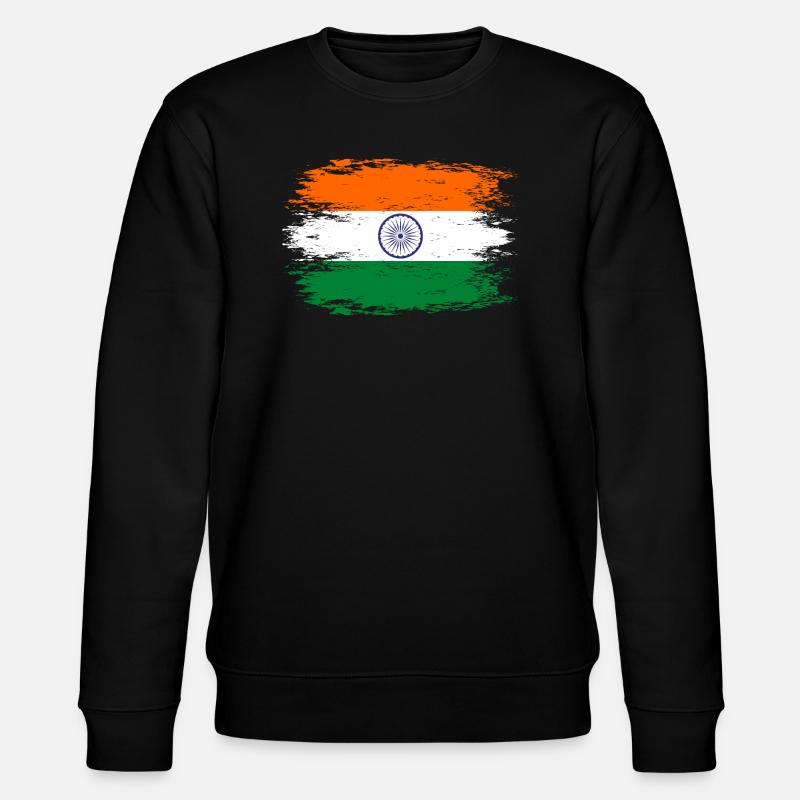 Drapeau de l’Inde aspect utilisé - Sweat bio CHANGER Stanley/Stella Unisexe - noir
