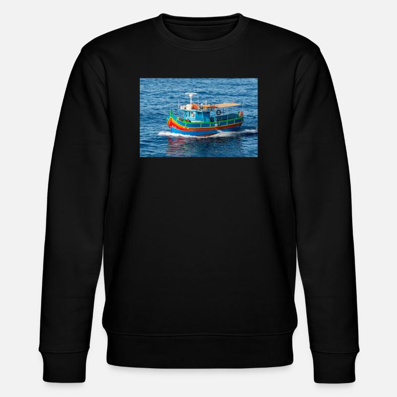 Malta traditionelles Fischerboot Luzzu - Stanley/Stella Unisex Bio-Sweatshirt CHANGER  - Schwarz