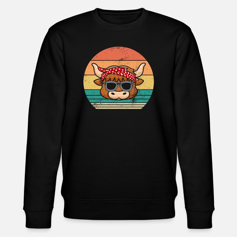 Bovins de buffle Bœufs - Sweat bio CHANGER Stanley/Stella Unisexe - noir