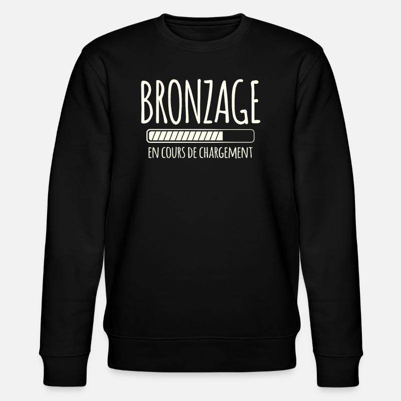 Tan Loading, Summer, Vacation, French - Stanley/Stella CHANGER Unisex Organic Sweatshirt - black