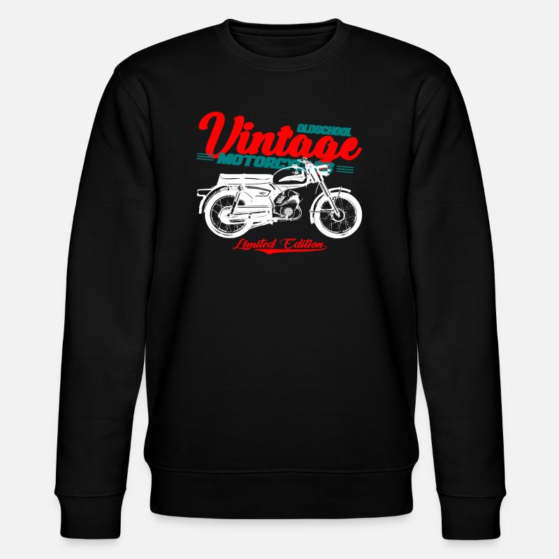 Mofa Moped Mokick Vintage - Stanley/Stella Unisex Bio-Sweatshirt CHANGER  - Schwarz