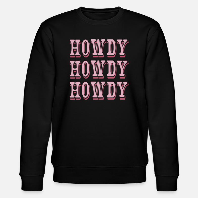 Howdy - Stanley/Stella Unisex Bio-Sweatshirt CHANGER  - Schwarz