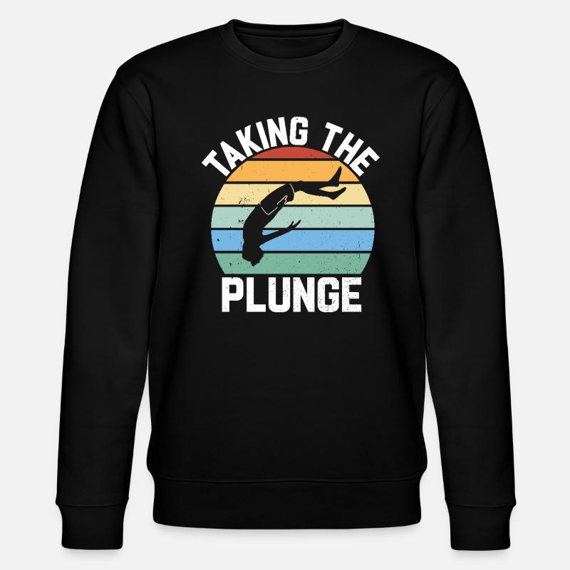 Diver Diving Cliff Diver - Stanley/Stella CHANGER Unisex Organic Sweatshirt - black