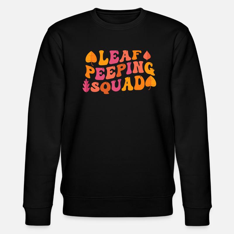 Blattpeeper Herbst Laub Herbst Peeper - Stanley/Stella Unisex Bio-Sweatshirt CHANGER  - Schwarz