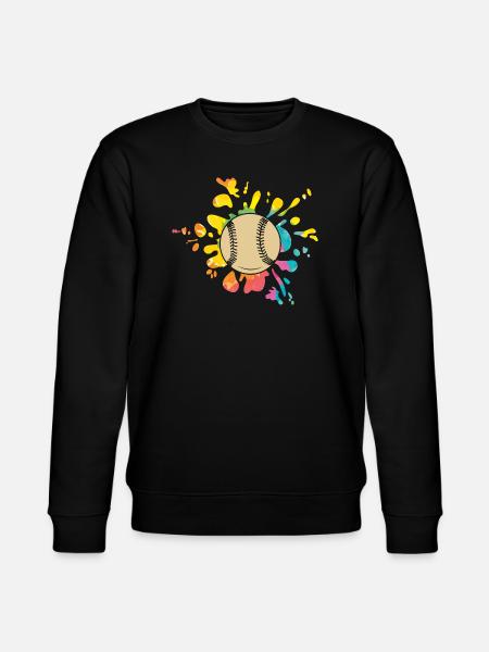 Baseball Player Baseball - Stanley/Stella CHANGER Unisex Organic Sweatshirt - black