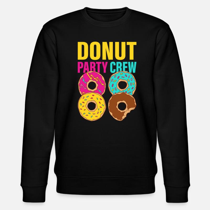 Donut Party Crew - Stanley/Stella CHANGER Unisex Organic Sweatshirt - black