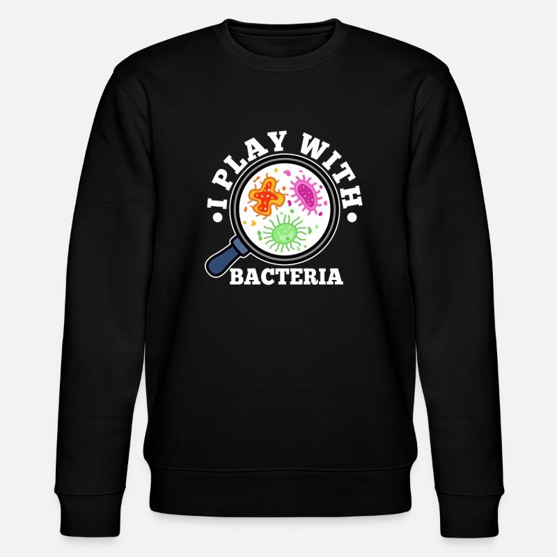 I play with bacteria - Stanley/Stella Unisex Bio-Sweatshirt CHANGER  - Schwarz