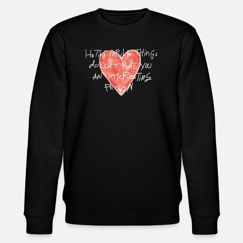 Design de cœur tendance - Sweat bio CHANGER Stanley/Stella Unisexe - noir