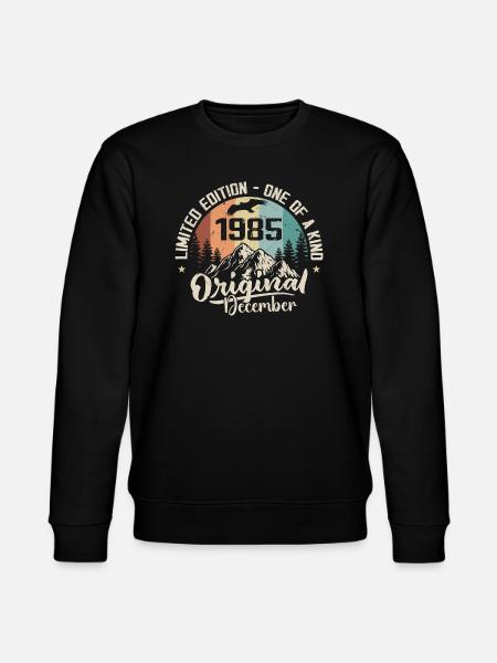 Syntymäpäivä joulukuu 1985 - lahja joulukuu 1985 - Stanley/Stella CHANGER unisex luomu-collegepaita - musta