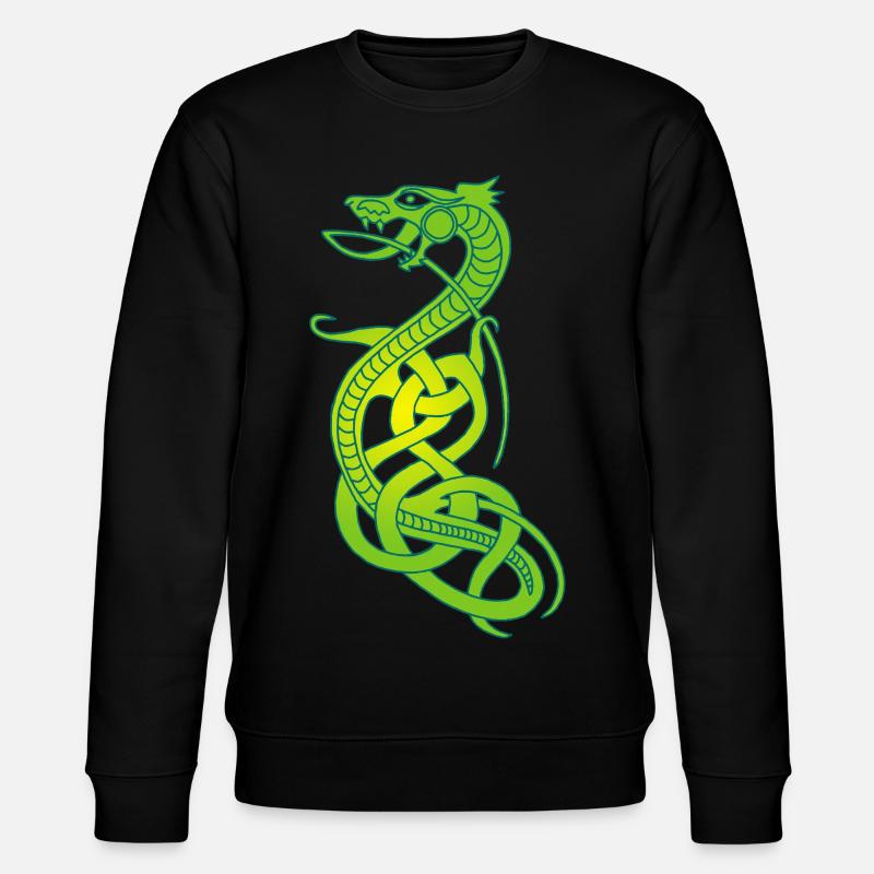 Serpent vert et jaune infini - Sweat bio CHANGER Stanley/Stella Unisexe - noir