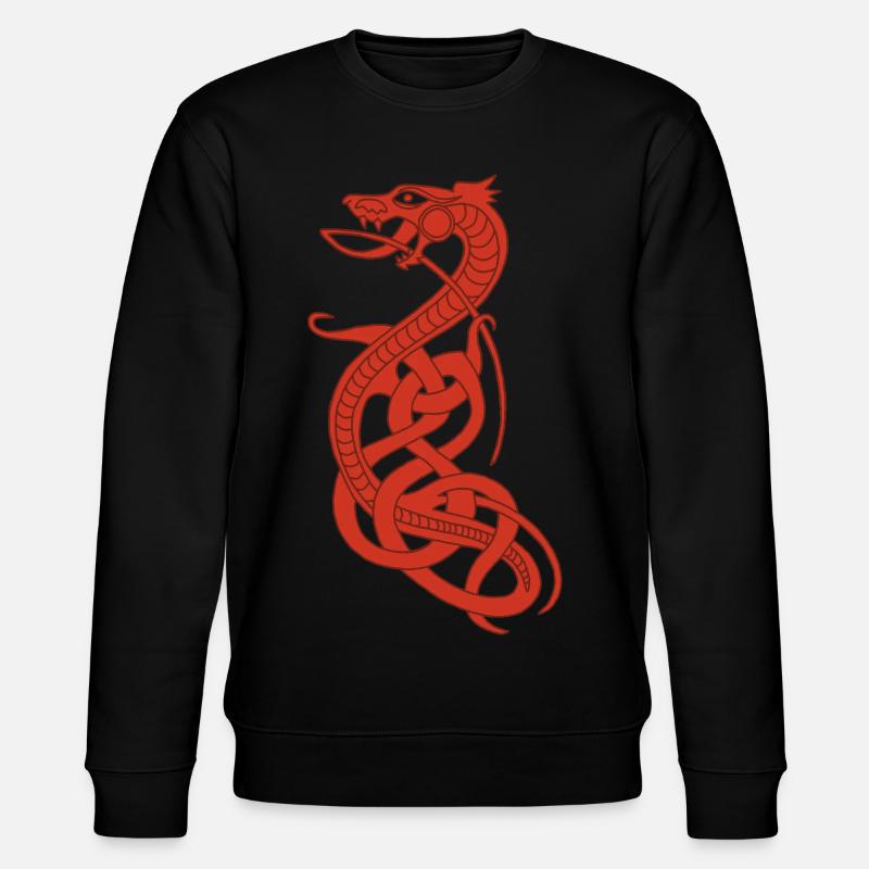 Infinite red snake - Stanley/Stella CHANGER Unisex Organic Sweatshirt - black