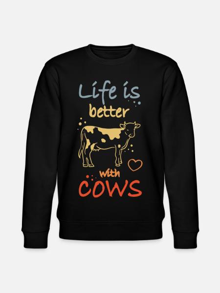 Cow lovers - Stanley/Stella CHANGER Unisex Organic Sweatshirt - black