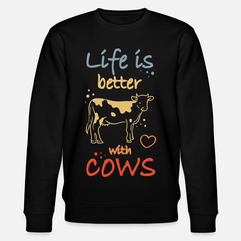Kuhliebhaber - Stanley/Stella Unisex Bio-Sweatshirt CHANGER  - Schwarz