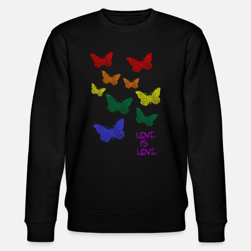 Regenbogen Rainbow LGBTQ CSD - Stanley/Stella Unisex Bio-Sweatshirt CHANGER  - Schwarz