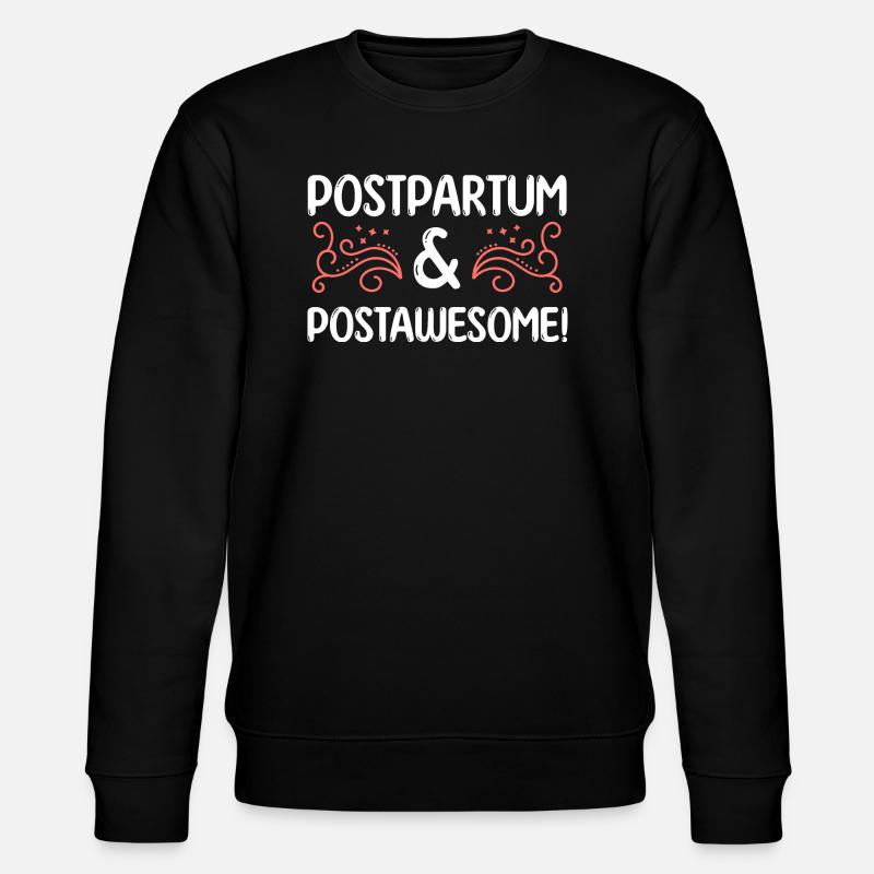 Postpartum & Post Awesome - Stanley/Stella CHANGER Unisex Organic Sweatshirt - black