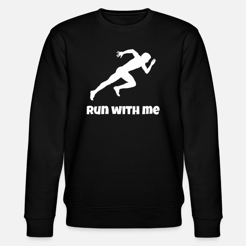 Lauf mit mir. - Stanley/Stella Unisex Bio-Sweatshirt CHANGER - Schwarz