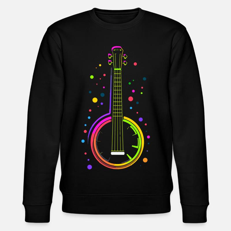 Banjo Cartoon Stil - Stanley/Stella Unisex Bio-Sweatshirt CHANGER  - Schwarz