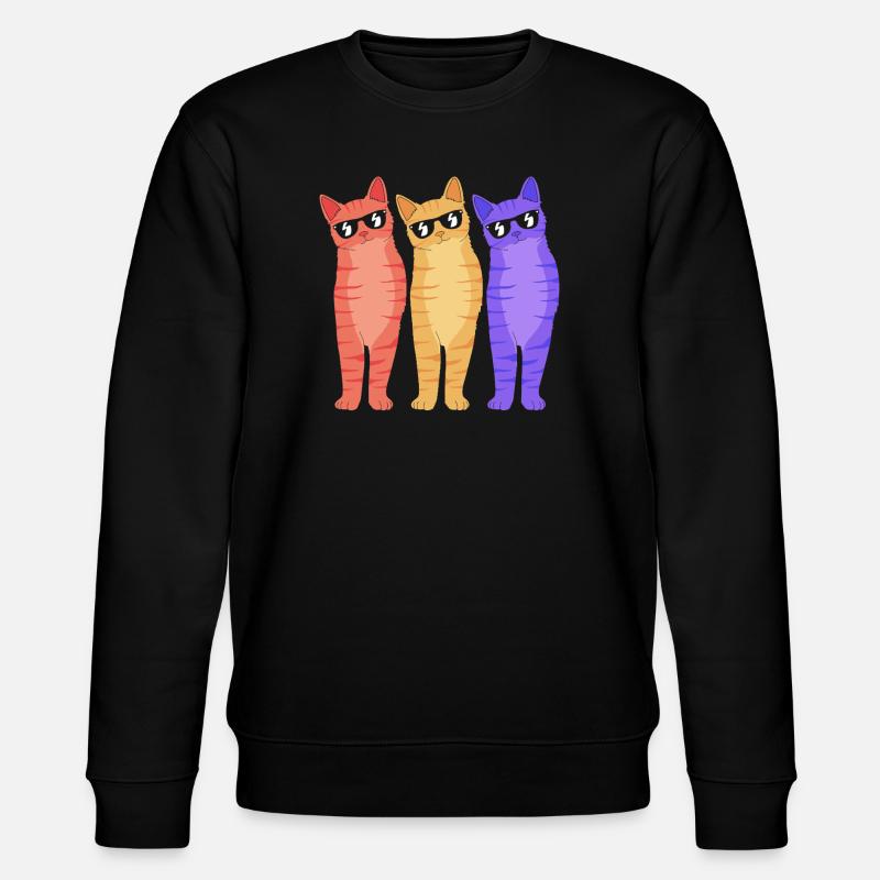 Tabby Katze - Stanley/Stella Unisex Bio-Sweatshirt CHANGER  - Schwarz