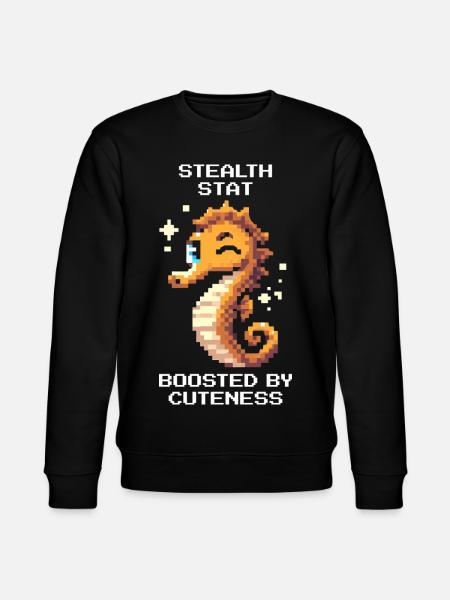 Doux et Invisible | Hippocampe - Sweat bio CHANGER Stanley/Stella Unisexe - noir
