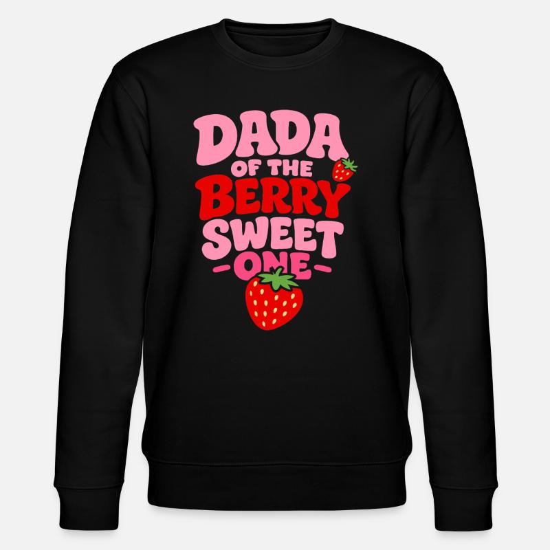 Der Vater der süßesten Erdbeere - Stanley/Stella Unisex Bio-Sweatshirt CHANGER  - Schwarz