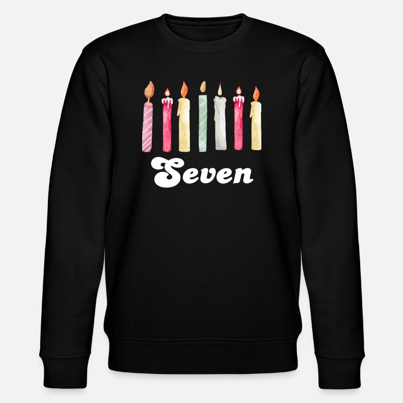 7e anniversaire bougie - Sweat bio CHANGER Stanley/Stella Unisexe - noir