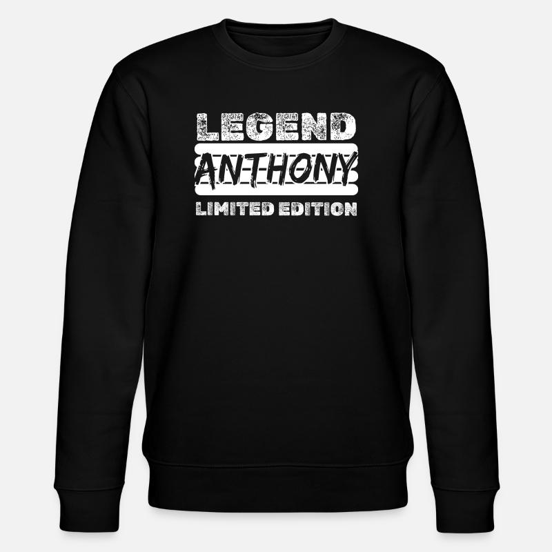 Prénom Anthony - Sweat bio CHANGER Stanley/Stella Unisexe - noir