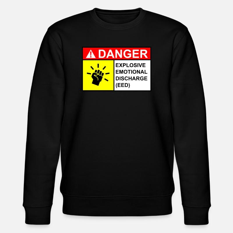 Frau Gefahrenzeichen - Stanley/Stella Unisex Bio-Sweatshirt CHANGER  - Schwarz