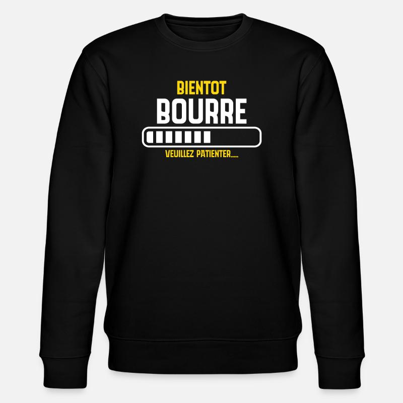 Soon drunk, please wait... - Stanley/Stella CHANGER Unisex Organic Sweatshirt - black