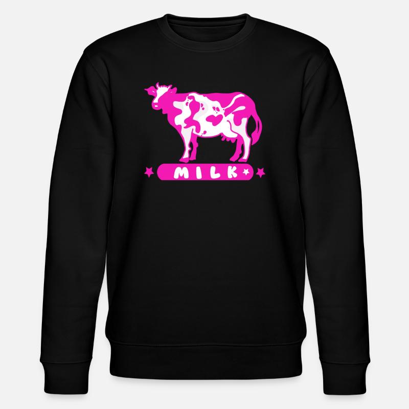 Vache Kawaii Rose - Sweat bio CHANGER Stanley/Stella Unisexe - noir