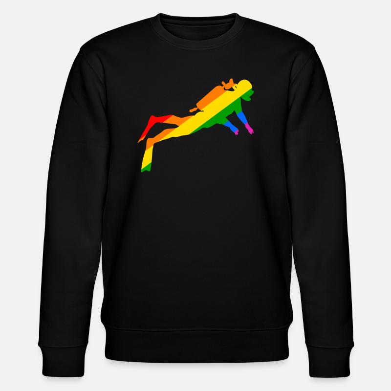 Rainbow Diver - Stanley/Stella Unisex Bio-Sweatshirt CHANGER  - Schwarz