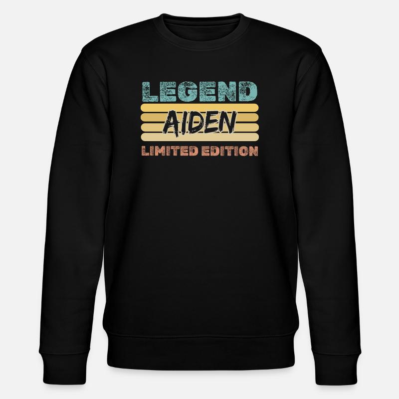 First name Aiden - Stanley/Stella CHANGER Unisex Organic Sweatshirt - black