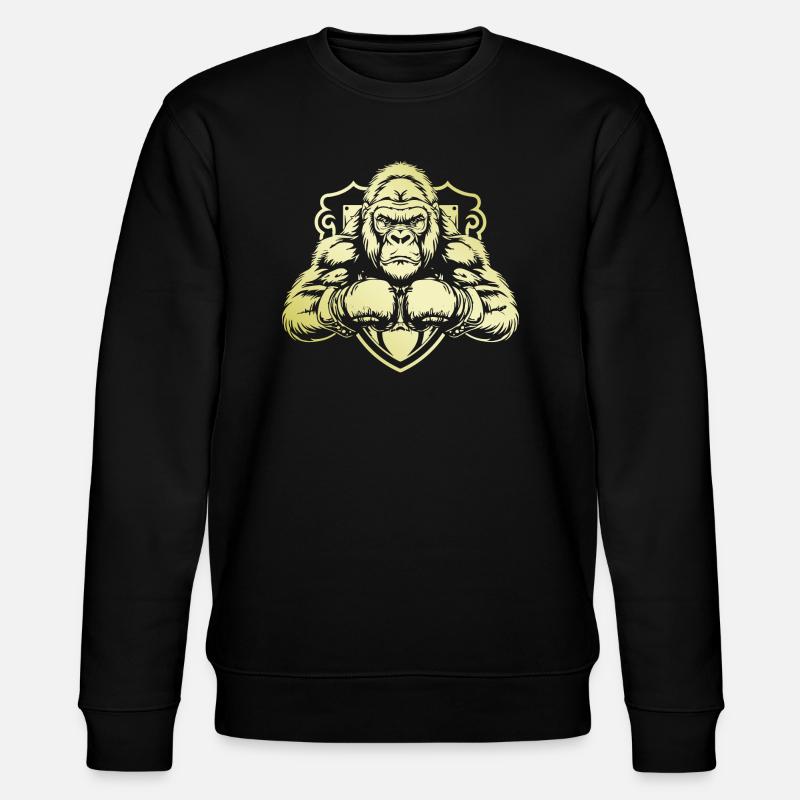 Gorilla Boxer - Stanley/Stella Unisex Bio-Sweatshirt CHANGER  - Schwarz