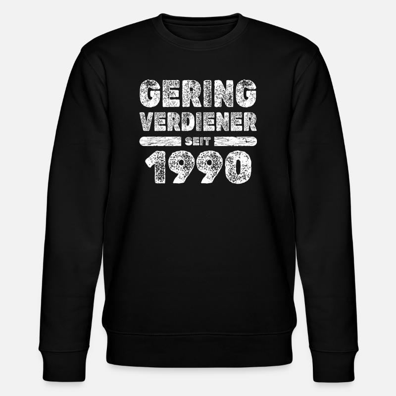 Low earners 1990 - Stanley/Stella CHANGER Unisex Organic Sweatshirt - black
