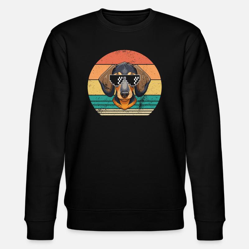 Hund Dackel - Stanley/Stella Unisex Bio-Sweatshirt CHANGER  - Schwarz
