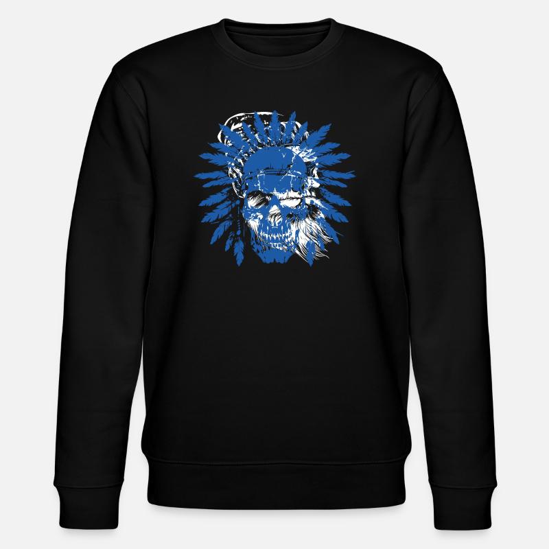 indianer skull - Stanley/Stella Unisex Bio-Sweatshirt CHANGER  - Schwarz