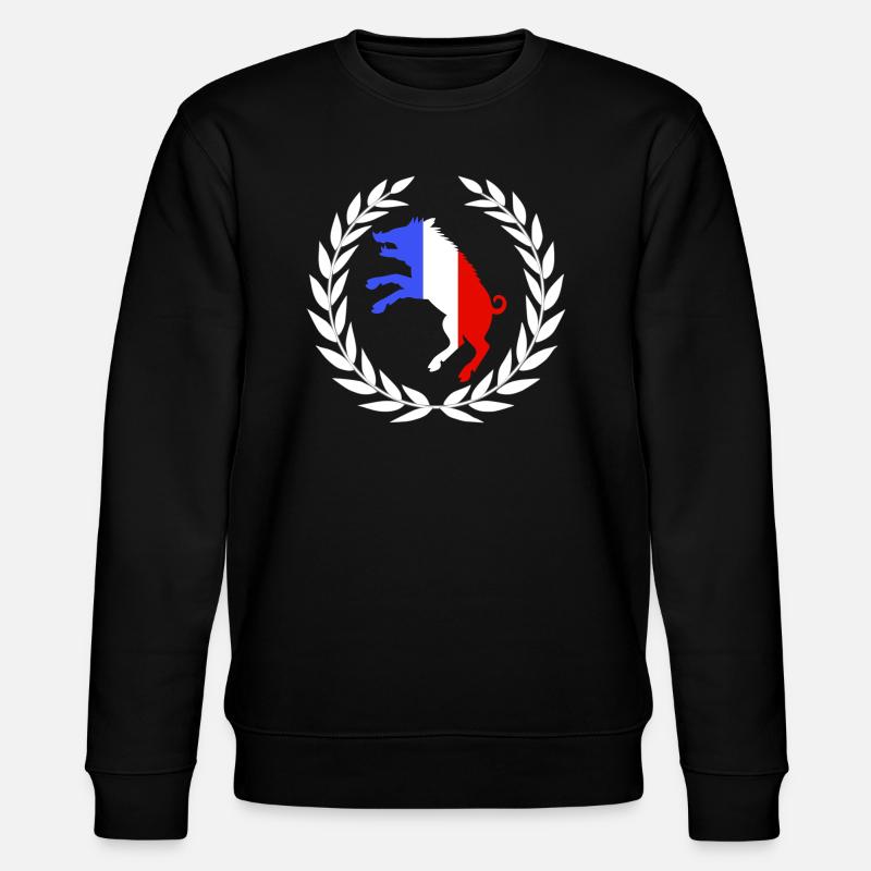 Sanglier laurier blanc - Stanley/Stella Unisex Bio-Sweatshirt CHANGER  - Schwarz