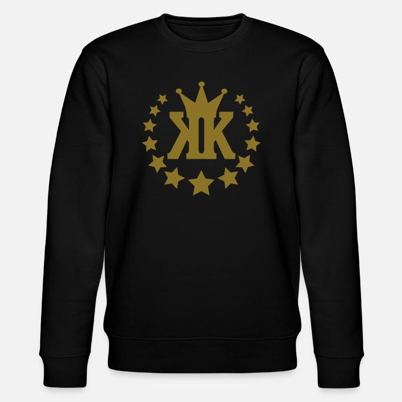 kk_k_Buchstaben_name_krone - Stanley/Stella Unisex Bio-Sweatshirt CHANGER  - Schwarz