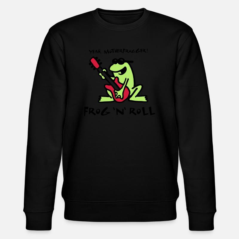 frog_n_roll_072011_d_3c - Stanley/Stella CHANGER Unisex Organic Sweatshirt - black