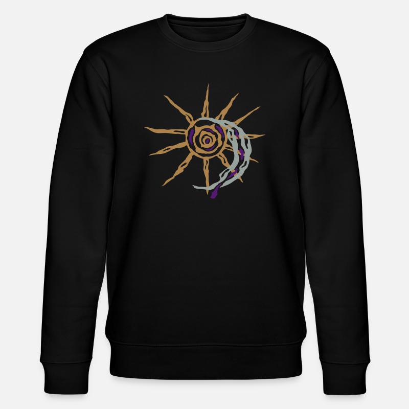 sun and moon - Stanley/Stella Unisex Bio-Sweatshirt CHANGER  - Schwarz