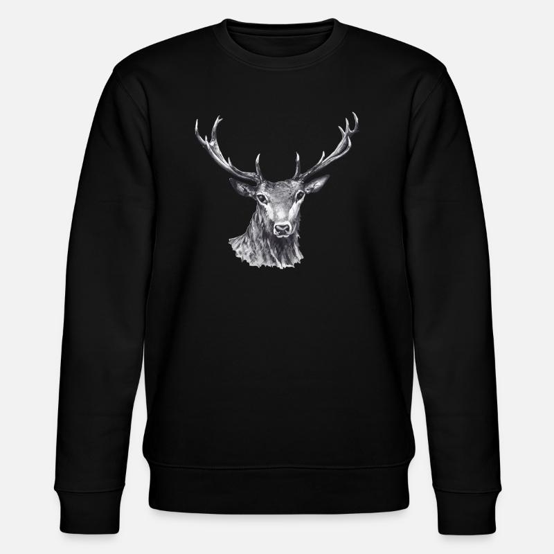 Hirsch - Stanley/Stella Unisex Bio-Sweatshirt CHANGER  - Schwarz