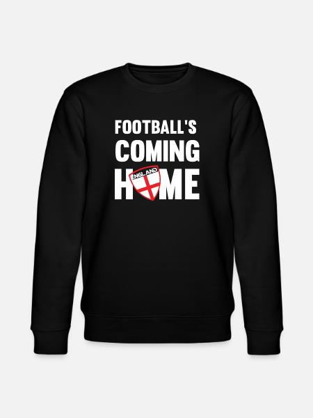 ENGLAND IT'S COMING HOME - Stanley/Stella CHANGER Unisex Organic Sweatshirt - black