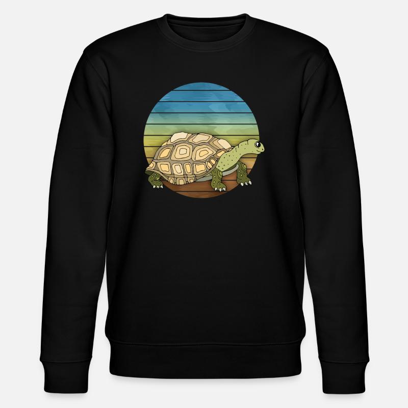 Schildkröte - Stanley/Stella Unisex Bio-Sweatshirt CHANGER  - Schwarz